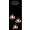 Olsen Suspension Luminaires Globo Lighting Noir, 3 lumières