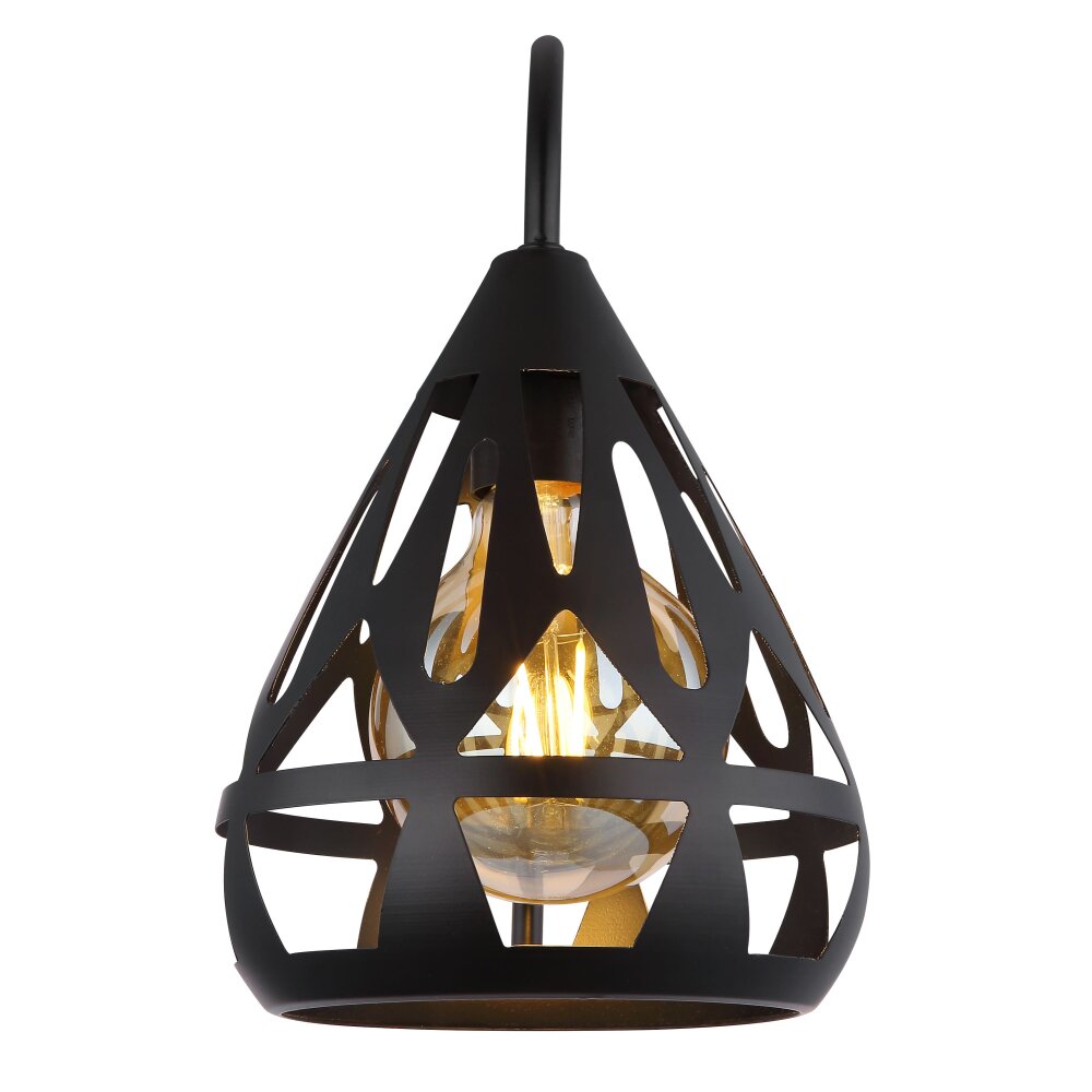 Hassan Applique murale Luminaires Globo Lighting Noir, 1 lumière