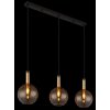 Marinella Suspension Luminaires Globo Lighting Noir, 3 lumières