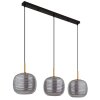 Lampigna Suspension Luminaires Globo Lighting Laiton, Noir, 3 lumières