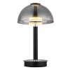 Uldin Lampe à poser Luminaires Globo Lighting LED Chrome, Noir, 1 lumière