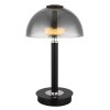 Uldin Lampe à poser Luminaires Globo Lighting LED Chrome, Noir, 1 lumière