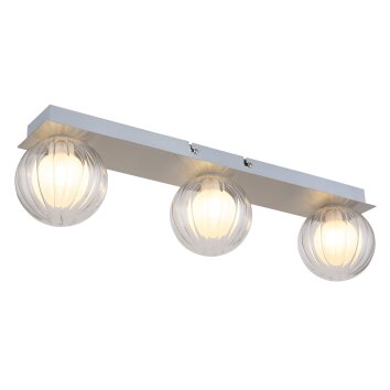 Ander Plafonnier Luminaires Globo Lighting Nickel mat, 3 lumières