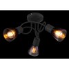 Satella Plafonnier Luminaires Globo Lighting Noir, 3 lumières