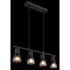 Satella Suspension Luminaires Globo Lighting Noir, 4 lumières