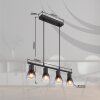 Satella Suspension Luminaires Globo Lighting Noir, 4 lumières