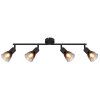 Satella Plafonnier, Spot de plafond, Applique murale, Spot mural Luminaires Globo Lighting Noir, 4 lumières