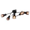 Satella Plafonnier Luminaires Globo Lighting Noir, 5 lumières