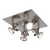 Verpax Plafonnier, Spot de plafond, Applique murale, Spot mural Luminaires Globo Lighting Nickel mat, 4 lumières