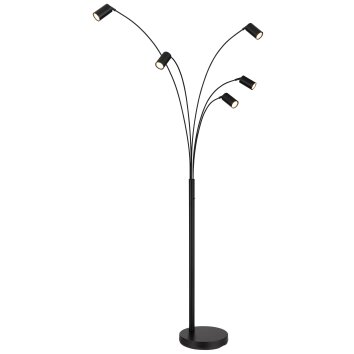 Robby Lampadaire Luminaires Globo Lighting Noir, 5 lumières