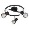 Mason Plafonnier, Spot de plafond, Applique murale, Spot mural Luminaires Globo Lighting Chrome, Noir, 3 lumières