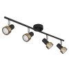 Mason Plafonnier, Spot de plafond, Applique murale, Spot mural Luminaires Globo Lighting Chrome, Noir, 4 lumières