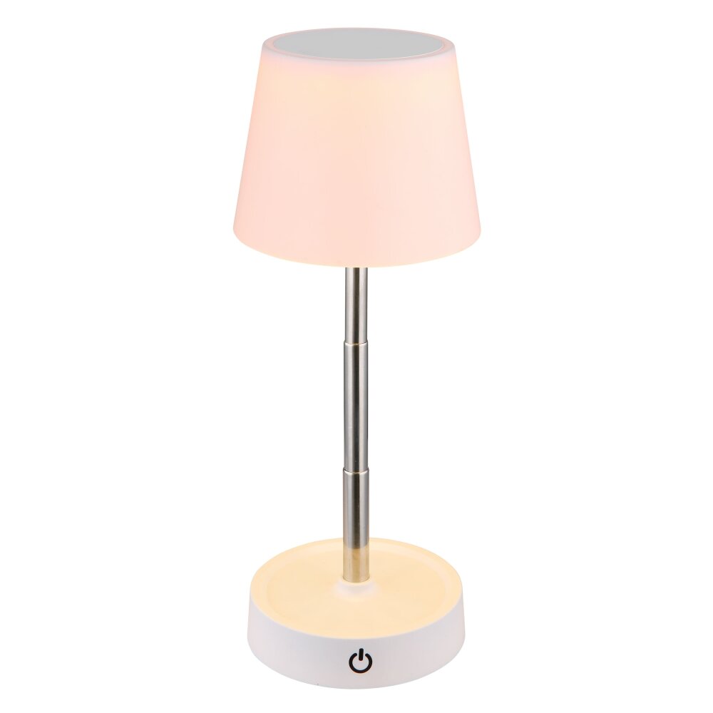 Carlos Lampe à poser Luminaires Globo Lighting LED Chrome, Blanc, 1 lumière