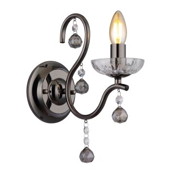 Camila Applique murale Luminaires Globo Lighting Chrome, Noir, 1 lumière