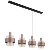 Milley Suspension Luminaires Globo Lighting Noir, 4 lumières