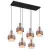 Milley Suspension Luminaires Globo Lighting Noir, 6 lumières