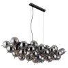 Udo Suspension Luminaires Globo Lighting Noir, 6 lumières