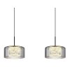 Fogsy Suspension Luminaires Globo Lighting LED Noir, 1 lumière