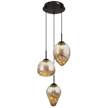 Firefly Suspension Luminaires Globo Lighting LED Noir, 1 lumière