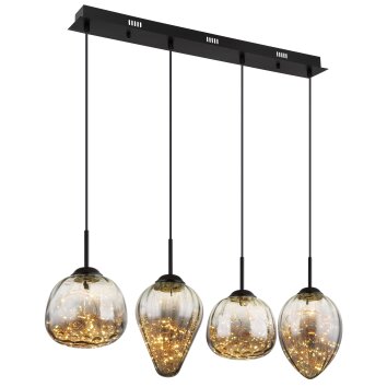 Firefly Suspension Luminaires Globo Lighting LED Noir, 1 lumière