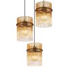 Gorley Suspension Luminaires Globo Lighting Noir, 3 lumières