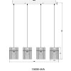 Gorley Suspension Luminaires Globo Lighting Noir, 4 lumières