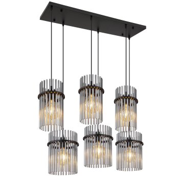 Gorley Suspension Luminaires Globo Lighting Noir, 6 lumières