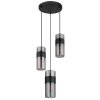 Scarfina Suspension Luminaires Globo Lighting Noir, 3 lumières