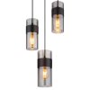 Scarfina Suspension Luminaires Globo Lighting Noir, 3 lumières