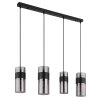 Scarfina Suspension Luminaires Globo Lighting Noir, 4 lumières