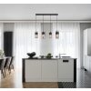 Scarfina Suspension Luminaires Globo Lighting Noir, 4 lumières