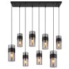 Scarfina Suspension Luminaires Globo Lighting Noir, 8 lumières