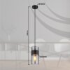 Scarfina Suspension Luminaires Globo Lighting Noir, 1 lumière