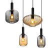 Valletta Suspension Luminaires Globo Lighting Noir, 6 lumières