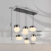 Cristallica Suspension Luminaires Globo Lighting LED Anthracite, 1 lumière