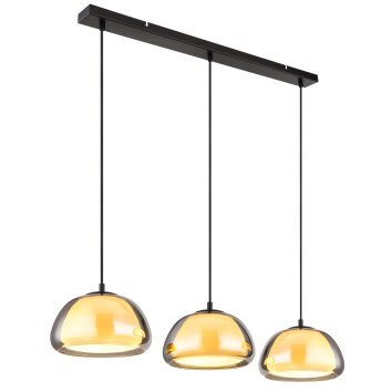 Jella Suspension Luminaires Globo Lighting Noir, 3 lumières