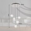 Aida Suspension Luminaires Globo Lighting LED Chrome, 1 lumière