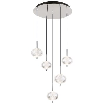 Aida Suspension Luminaires Globo Lighting LED Chrome, 1 lumière