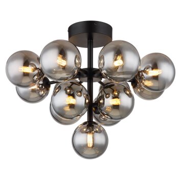 Grappy Plafonnier Luminaires Globo Lighting Noir, 13 lumières