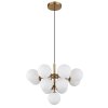 Grappy Suspension Luminaires Globo Lighting Or, 13 lumières