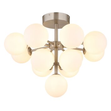 Grappy Plafonnier Luminaires Globo Lighting Nickel mat, 13 lumières