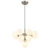 Grappy Suspension Luminaires Globo Lighting Nickel mat, 13 lumières