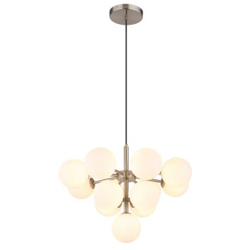 Grappy Suspension Luminaires Globo Lighting Nickel mat, 13 lumières