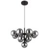 Grappy Suspension Luminaires Globo Lighting Noir, 13 lumières