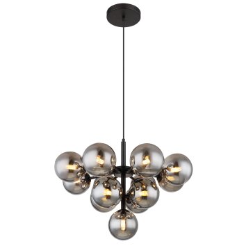 Grappy Suspension Luminaires Globo Lighting Noir, 13 lumières