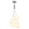 Ballgi Suspension Luminaires Globo Lighting Nickel mat, 9 lumières