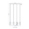 James Suspension Luminaires Globo Lighting Noir, 4 lumières