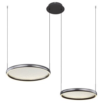 Briggs Suspension Luminaires Globo Lighting LED Noir, 1 lumière, Télécommandes