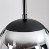 Gastor Suspension, Boule lumineuse Chrome, Fumé, 3 lumières