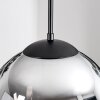 Gastor Suspension, Boule lumineuse Chrome, Fumé, 3 lumières